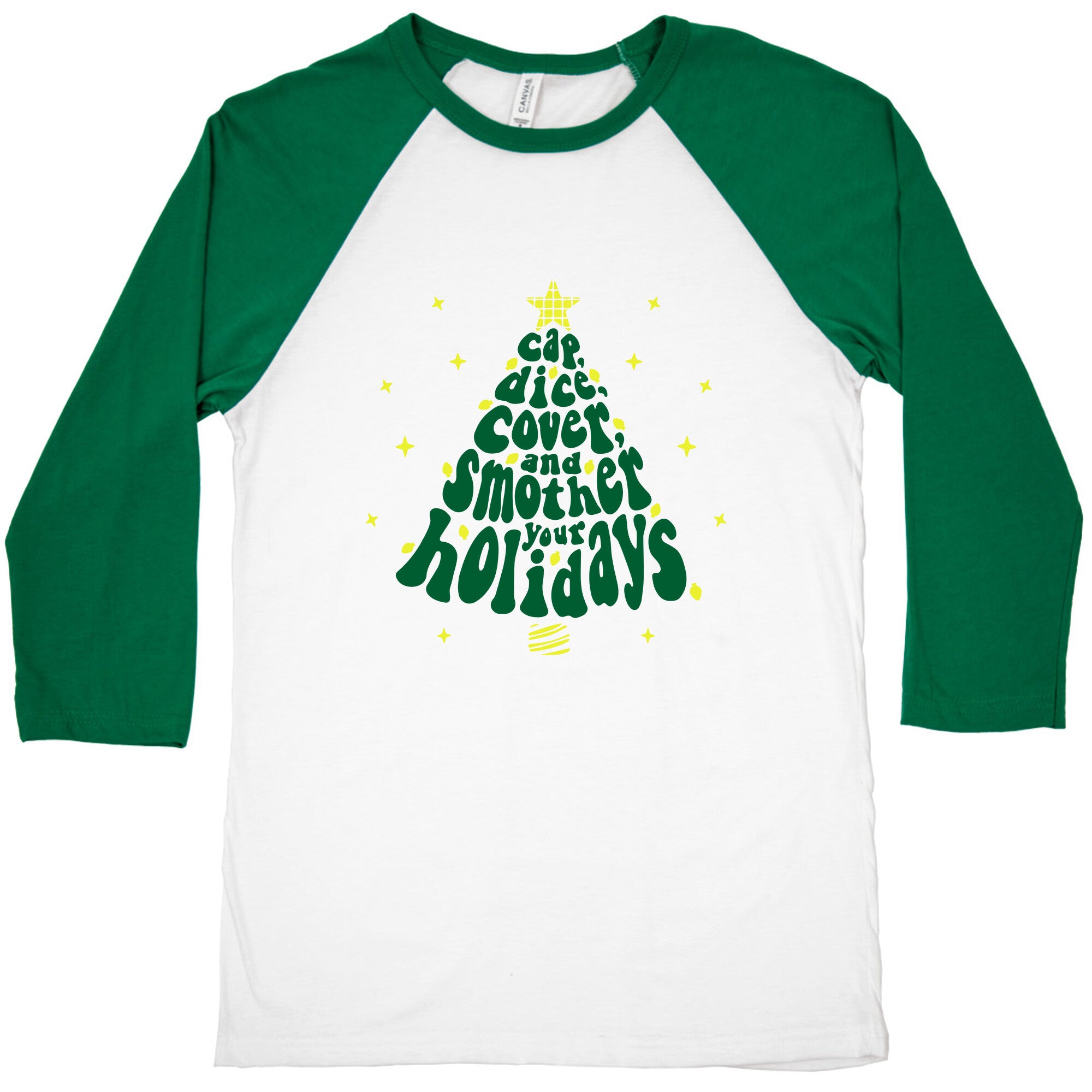 Waffle House Christmas Baseball Tee